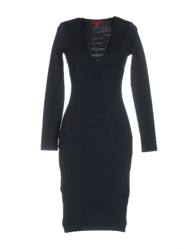 Shop Wow Couture Knee-length Dress In Dark Blue