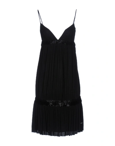Shop Guess Woman Midi Dress Black Size S Viscose