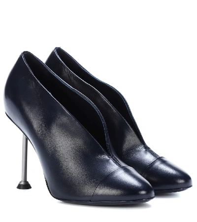 Shop Victoria Beckham Pin Leather Pumps In Blue