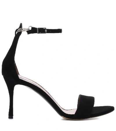 Shop Tabitha Simmons Tilda Chain Suede Sandals In Black