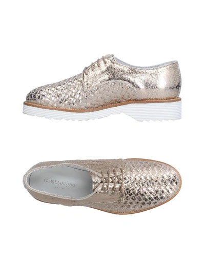 Shop Alberto Guardiani Laced Shoes In Platinum
