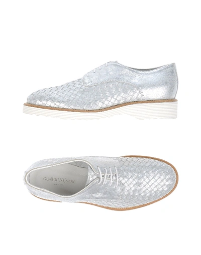 Shop Alberto Guardiani Laced Shoes In Silver