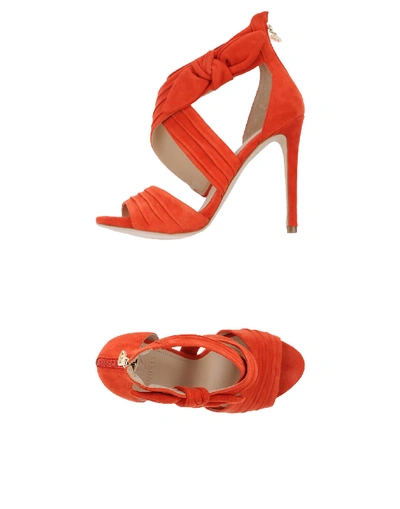 Shop Guess Sandals In Rust