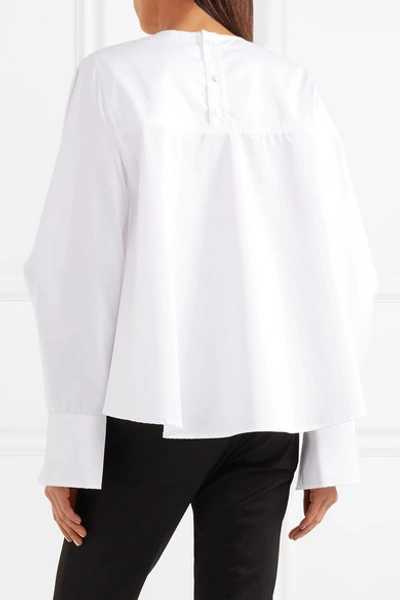 Shop Clu Cotton-poplin Blouse In White