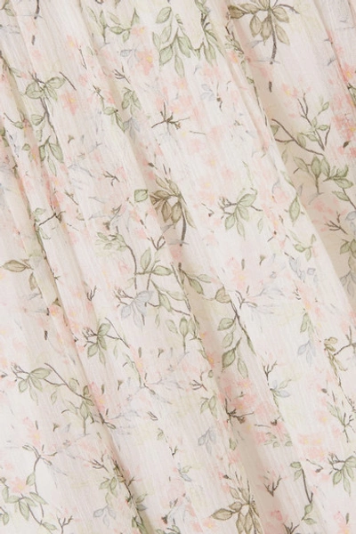 Shop Paul & Joe Fauvette Floral-print Silk-crepon Dress In White