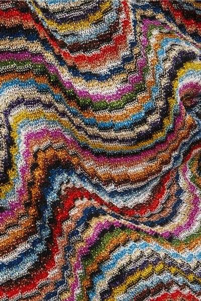 Shop Missoni Mare Metallic Crochet-knit Swimsuit In Red