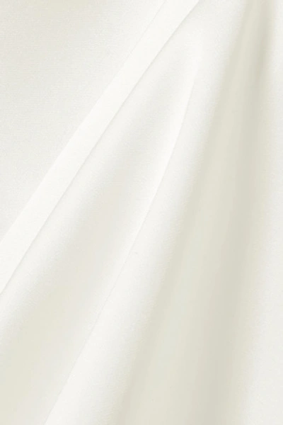 Shop Giorgio Armani Silk-satin Top In White
