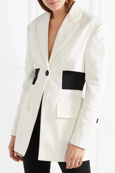 Shop Proenza Schouler Paneled Cotton-blend Twill Blazer In White