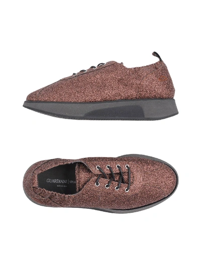 Shop Alberto Guardiani Sneakers In Cocoa