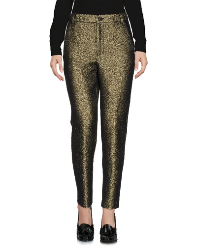 Shop True Tradition Casual Pants In Gold