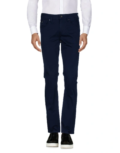 Shop Guess Man Pants Midnight Blue Size 27w-32l Cotton, Elastane