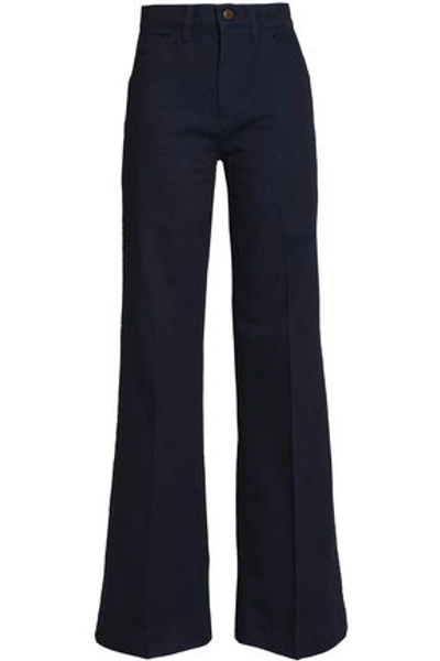 Shop Victoria Victoria Beckham High-rise Flared Jeans In Navy