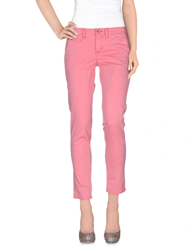Shop Guess Woman Pants Pastel Pink Size 29 Cotton, Elastane