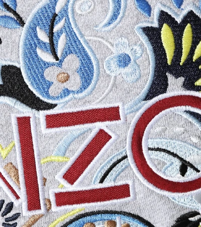 Shop Kenzo Embroidered Cotton Sweatshirt