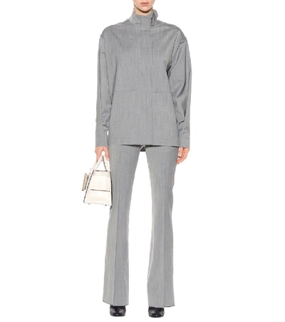 Shop Victoria Beckham Wool Top In Grey