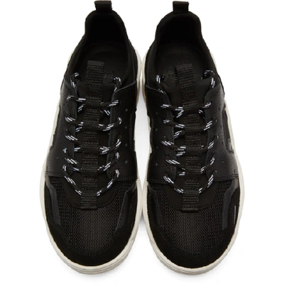 Shop Ami Alexandre Mattiussi Black Neoprene And Leather Lucky 9 Sneakers In 001 Black