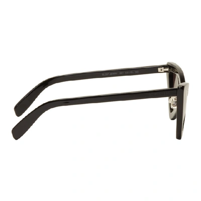Shop Saint Laurent Black Bow Tie Sunglasses