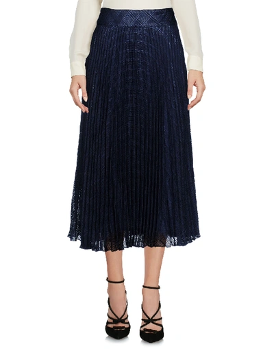 Shop Karen Millen 3/4 Length Skirts In Dark Blue