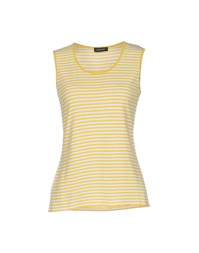 Shop Anneclaire Tank Top In Yellow