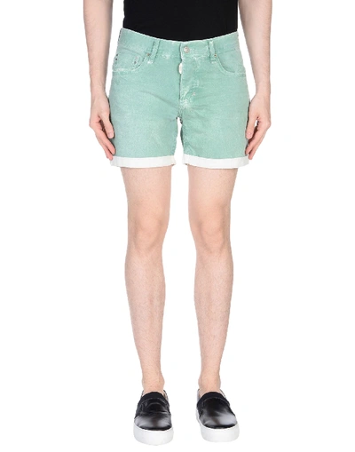Shop Antony Morato Denim Shorts In Light Green
