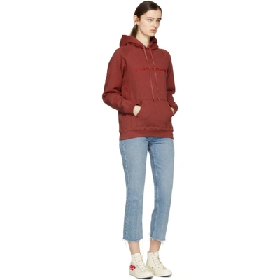 Shop Bianca Chandon Red Logo Hoodie In Brick