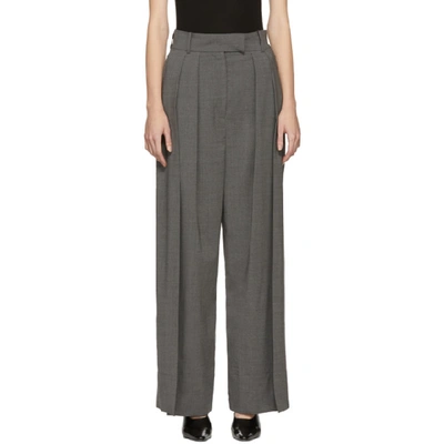 Shop A.w.a.k.e. Grey Double Pleated Trousers