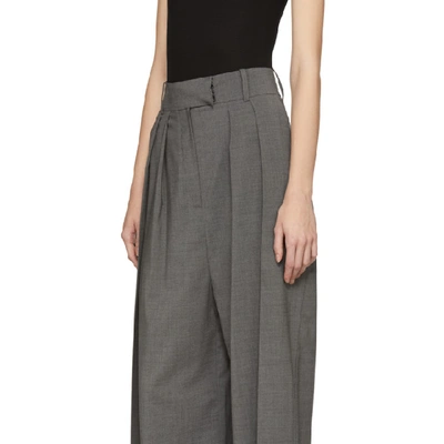 Shop A.w.a.k.e. Grey Double Pleated Trousers