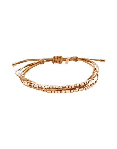 Shop Fossil Fashion Woman Bracelet Copper Size - Soft Leather, Brass In Orange