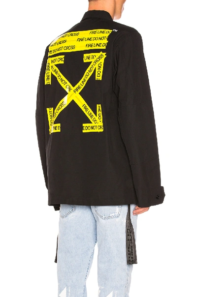 Shop Off-white Firetape Field Jacket In Black