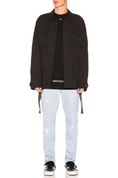 Shop Off-white Firetape Field Jacket In Black