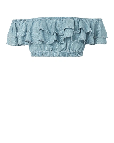 Shop Suboo Stand Still Chambray Crop Top