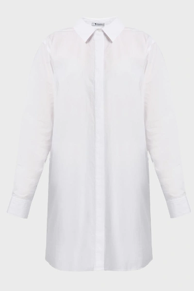 Shop Alexander Wang T Sleeve Tie Cotton Shirt Dress In White