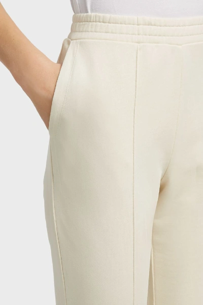 Shop Alexander Wang T Cropped Cotton Jogging Trousers In Ivory