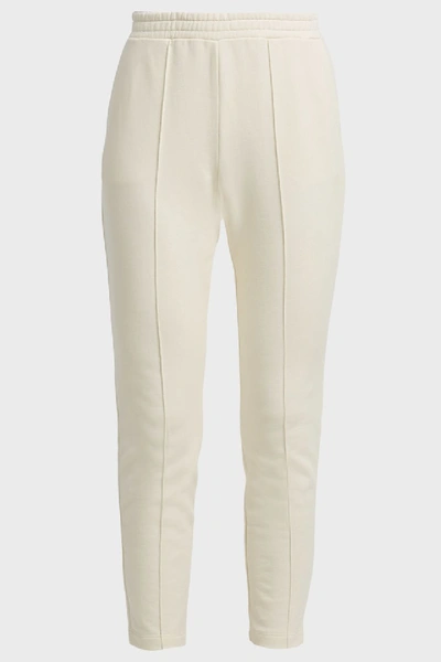 Shop Alexander Wang T Cropped Cotton Jogging Trousers In Ivory