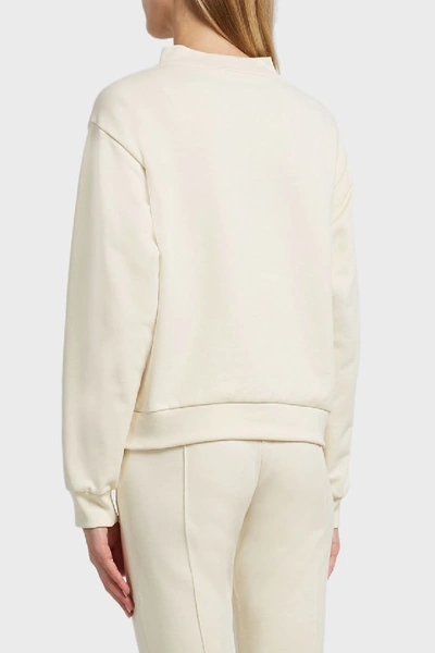 Shop Alexander Wang T Front Slit Cotton-blend Jumper In Ivory