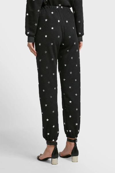 Shop Wildfox Twinkle Star Cotton-blend Trousers In Black
