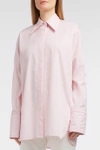 HELMUT LANG Cutout Frayed Cotton-Poplin Shirt