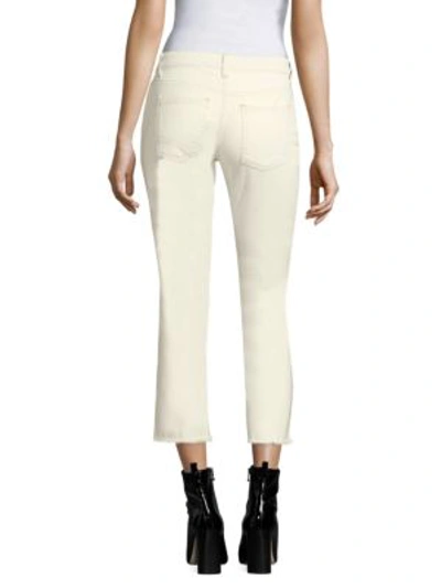 Shop Eileen Fisher Cropped Cotton Jeans In Natural