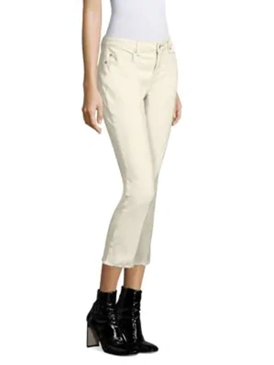 Shop Eileen Fisher Cropped Cotton Jeans In Natural