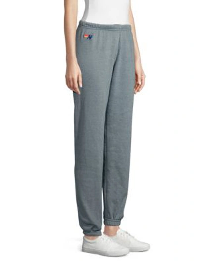 Shop Aviator Nation Side Stripe Sweatpants In Charcoal