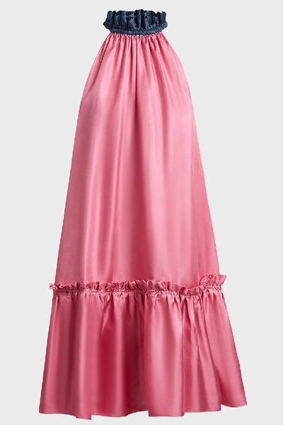Shop Roksanda Elva High Neck Dress In Pink