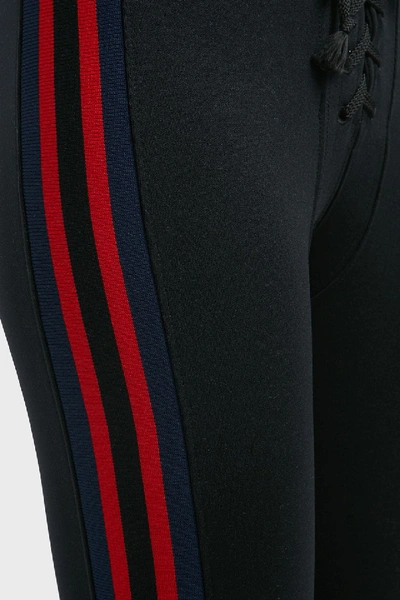 Shop Yeezy Stripe Football Leggings In Black