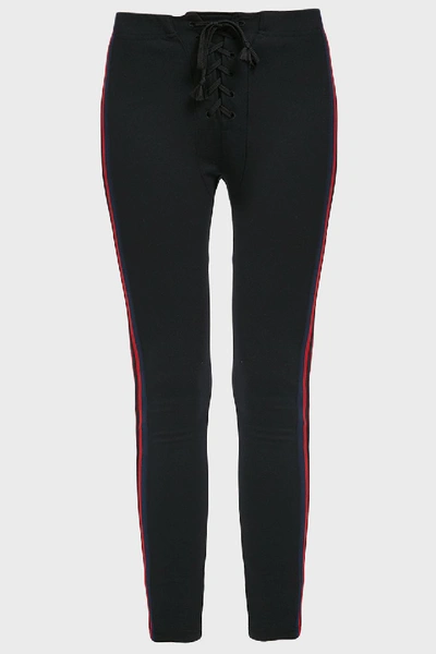 Yeezy Lace-up Stretch-jersey Leggings In Black