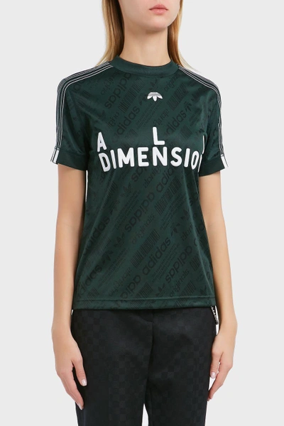 Shop Adidas Originals By Alexander Wang Soccer Jersey T-shirt In Green