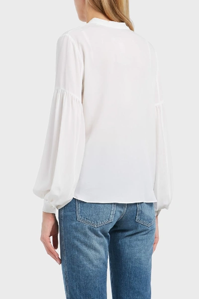 Shop A.l.c Ty Silk Blouse In White