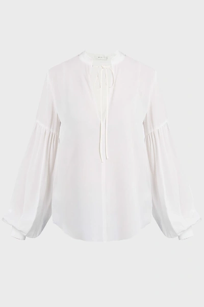 Shop A.l.c Ty Silk Blouse In White