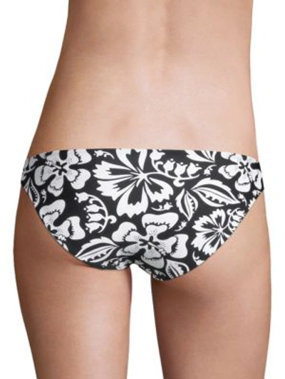 Shop Mikoh Swimwear Zuma Floral-print Bikini Bottom In Luau Night