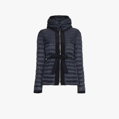 Shop Moncler Hooded Down Jacket In Blue