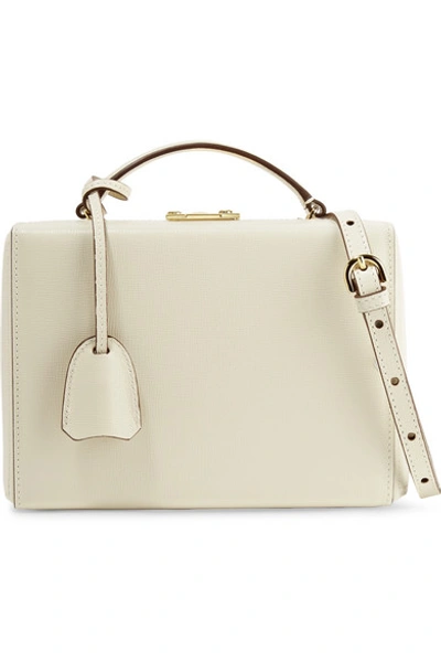 Shop Mark Cross Grace Small Leather Shoulder Bag In Ivory