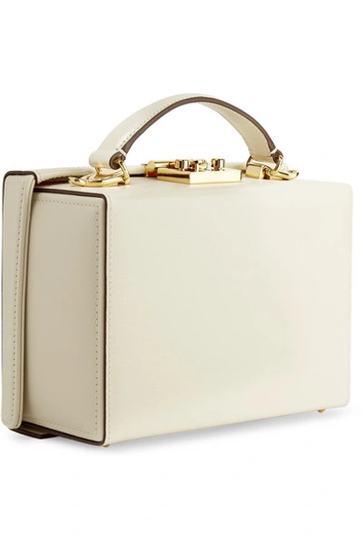Shop Mark Cross Grace Small Leather Shoulder Bag In Ivory